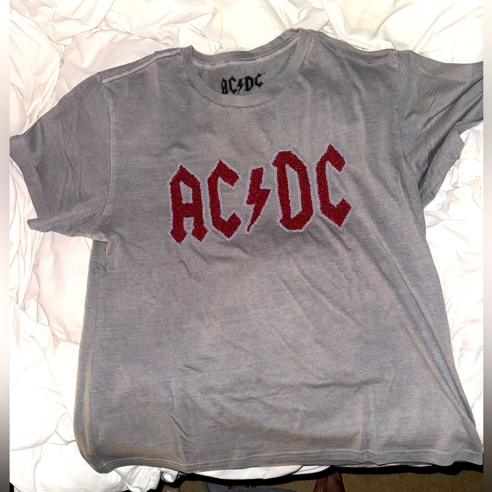 Lucky brand AC/DC t-shirt size Medium w/ sequined writing
